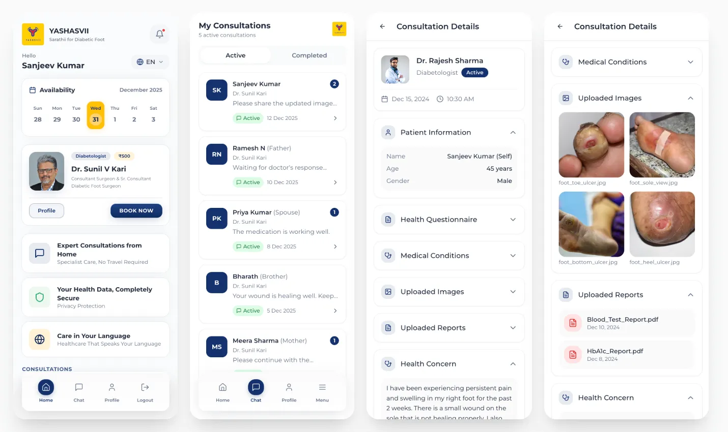 SARATHI – Diabetic Foot Mobile App - Hero